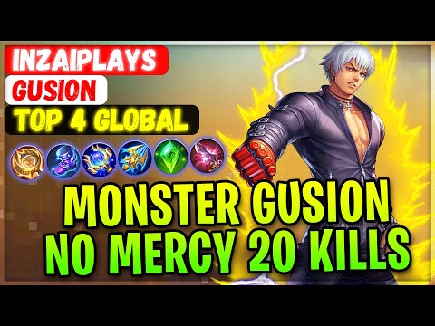 Monster Gusion No Mercy 20 Kills [ Top 2 Global Gusion ] inzaiplays - Mobile Legends Gameplay Build