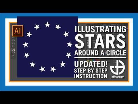 Make a Circle of Stars (Updated!) Blend, Replace Spine, Adobe Illustrator | Jeff Hobrath Art Studio