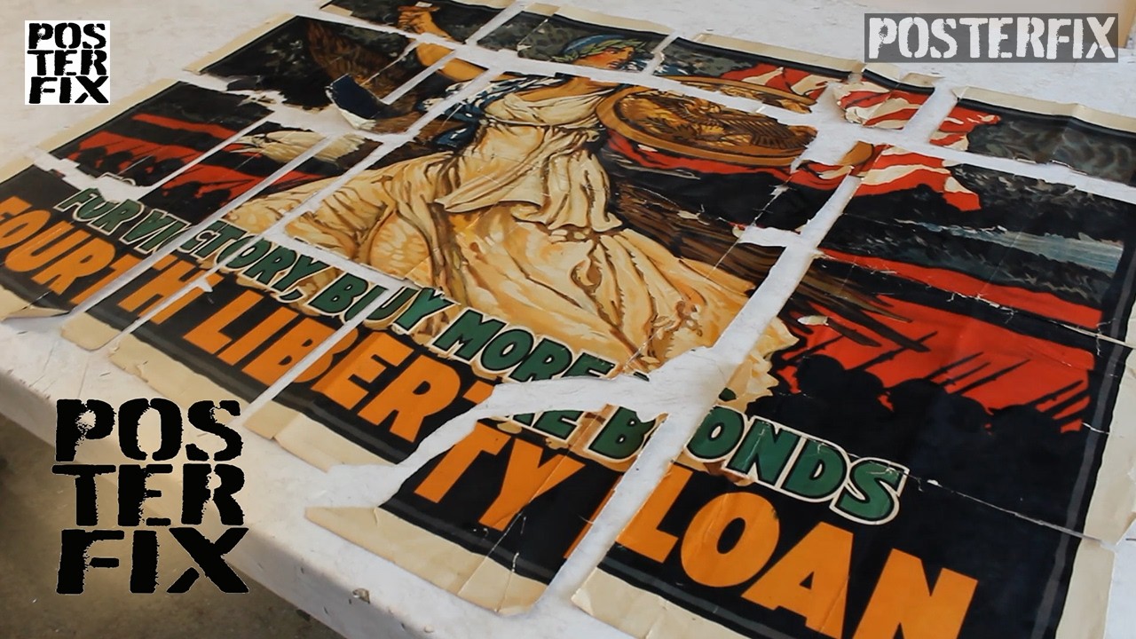 RESTORING - 1918 Fourth LIBERTY LOAN - John Scott Williams Poster Fix