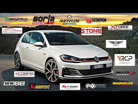 MK7 VW GOLF GTI BEST EXHAUST SOUNDS...AKRAPOVIC, ARMYTRIX, BORLA, MILLTEK, REMUS...