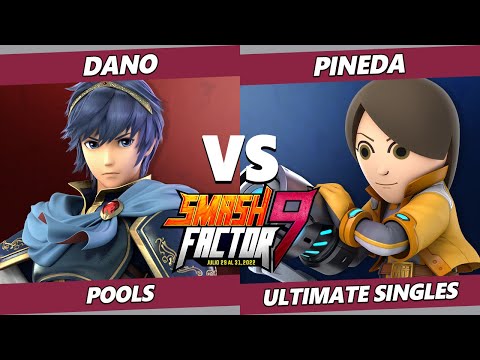 Smash Factor 9 - Dano (Marth) Vs. Pineda (Mii Gunner) SSBU Ultimate Tournament