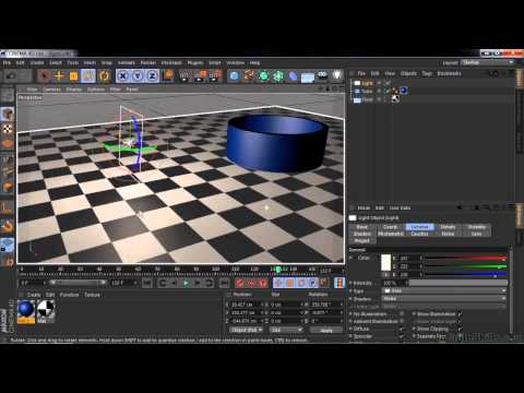 Cinema 4D Lite Tutorial | Standard Lights: Omni, Spot, Area And Infinite