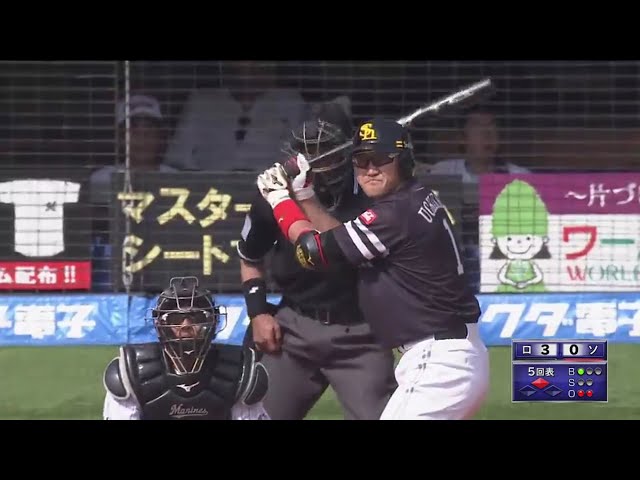 【5回表】ホークス・内川のタイムリーで鷹が反撃を開始!! 2017/5/6 M-H