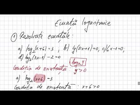Ecuatii logaritmice. M2. clasa a 10-a