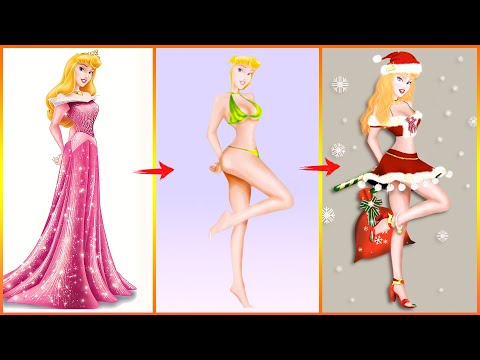 Aurora Glow Up In Christmas Style || Disney Princess Transform