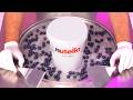 Nutella Blueberry Ice Cream Rolls How To Make Chocolate Creme Blueberries To Ice Cream ASMR