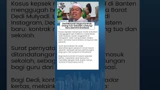 Dedi Mulyadi Gagas Kontrak Orangtua Murid dengan Sekolah: Lindungi Guru dari Kriminalisasi