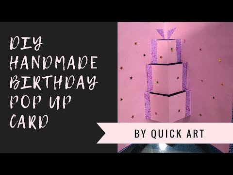 DIY |  Handmade Birthday Pop Up Card | handmade craft | valentine day gift | Quick Art Video