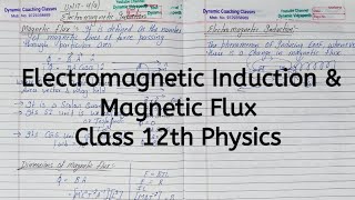 Electromagnetic Induction and Magnetic Flux, Chapter 6, Electromagnetic Induction, Class 12 Physics