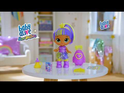 Baby Alive Star Besties Doll, Lovely Luna, 8-inch Space-Themed Baby Alive Doll Toy with Accessories for Kids 3 and Up thumbnail
