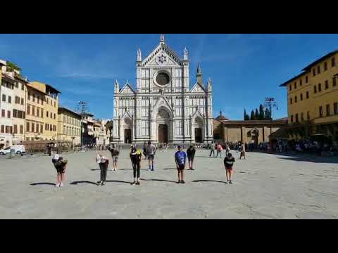 Performing Seyunchin in front of The Basilica di Santa Croce, Florence Italy