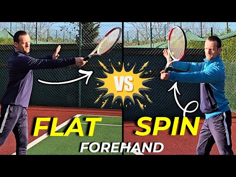 Flat Forehand Vs Topspin Forehand - How And When To Hit These Shots #tennis 