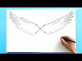 How To Draw An Eagle With 4 Dots Easy | Flying bald Eagle drawing easy step by step