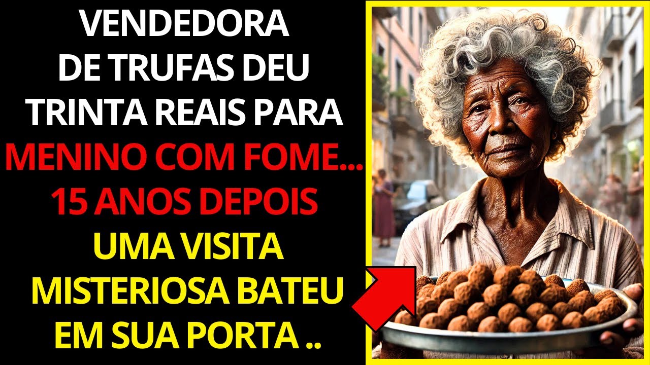VENDEDORA de TRUFAS deu 30 reais para MENINO com fome . 15 anos depois um HOMEM bateu em sua PORTA…