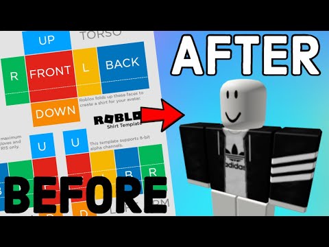 Part of a video titled How to Make Your Own Roblox Shirt FREE (2022) - YouTube