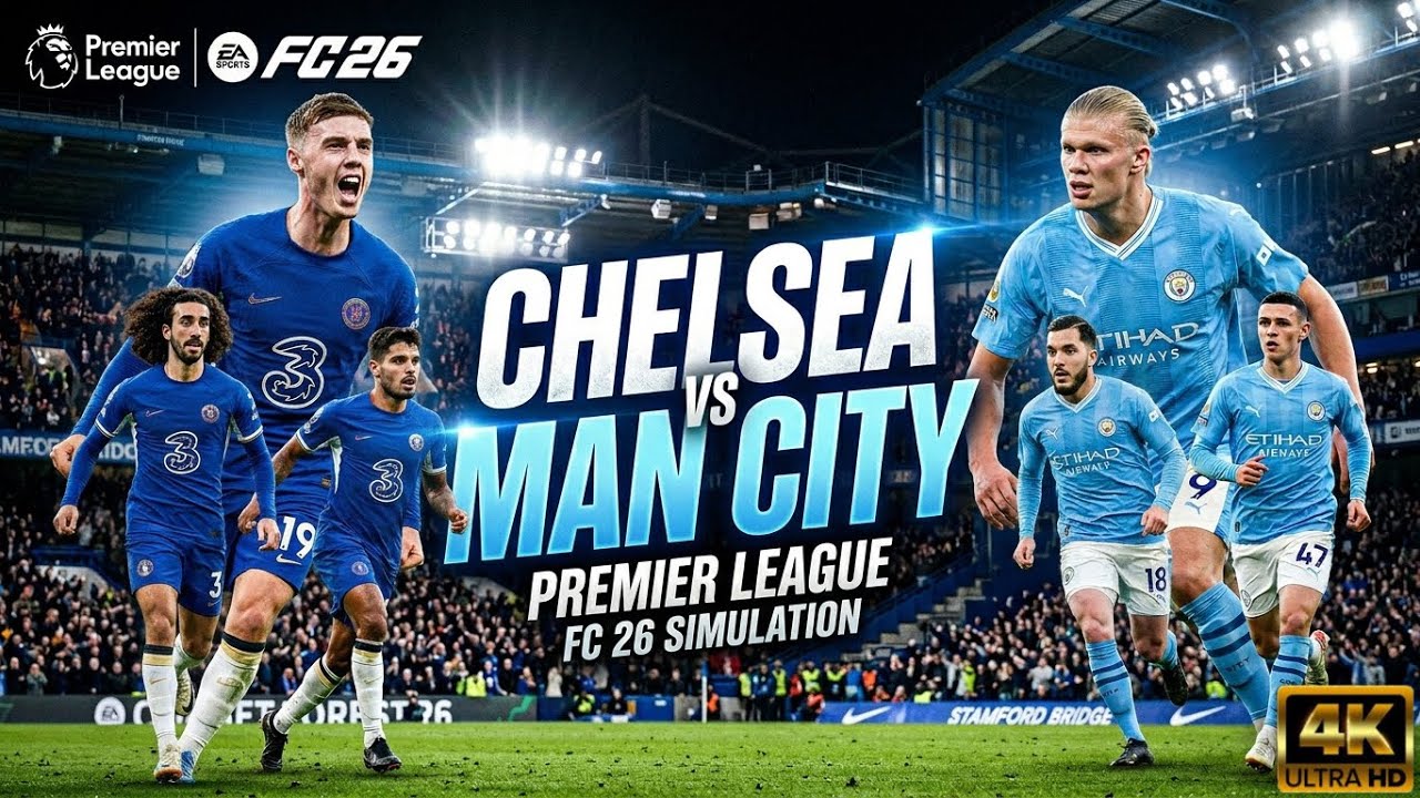 Chelsea vs Manchester City | Premier League Simulation 4K | FC26