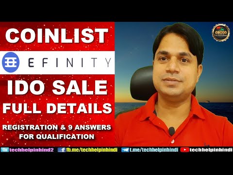 Coinlist Efinity Token Registration | 9 answers for qualification | How to participate in Coinlist Video