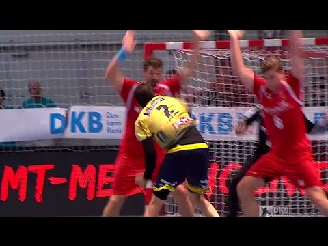 Andy Schmid mit dem Schlagwurf aus dem Stand