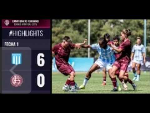 Racing Club 6-0 Lanús. Fecha 1. Primera División Femenina