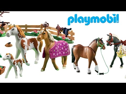 Play Doh Feed!!! Little Pony Farm Horses, Playmobil City Life Twin Babies Stroller