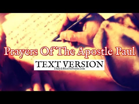 Prayers Of The Apostle Paul (Text Version - No Sound) Video