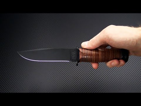 Kabar Mark I 1095 Cro Van Stacked Leather Usn Knife 2225 For Sale Kabar Mark I 1095 Cro Van Stacked Leather Usn Knife 2225 For Sale