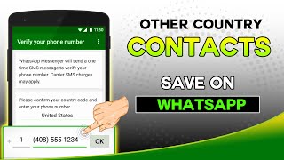 How to save other country number on whatsapp | save international phone number in whatsapp