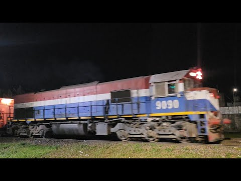 [4K] Tren cargado de NCA con la EMD GT-22CW 9090 pasando por Marcos Juárez!!!!!!