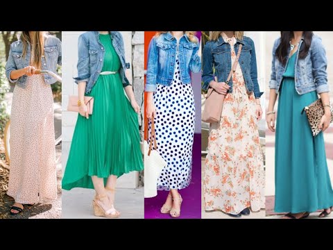 DISTINTOS ESTILOS DE VESTIDOS  ALGUNOS CASUALES Y OTROS MAS ELEGANTES COMBINADOS CON CHAQUETA TEJANA