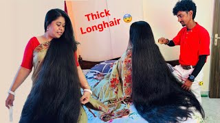 Download lagu Male playing with long hair || Thick long hair queen Tania 😍 Male playing with Bengali hair || lo... mp3