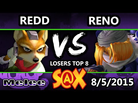 S@X - Reno (Sheik) Vs. VGBC | Redd (Fox) SSBM Losers Top 8 - Smash Melee
