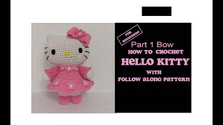 Hello Kitty Crochet Tutorial with Pattern The Bow