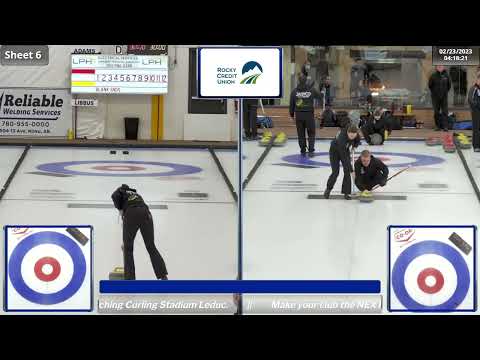 Cole Adams vs. Jacob Libbus - Draw 6 - Curling Alberta Mixed Provincial Championship
