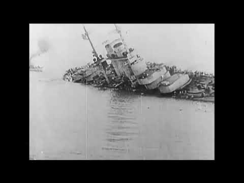 Sinking of dreaghtnout battleship SMS Szent István in 1918