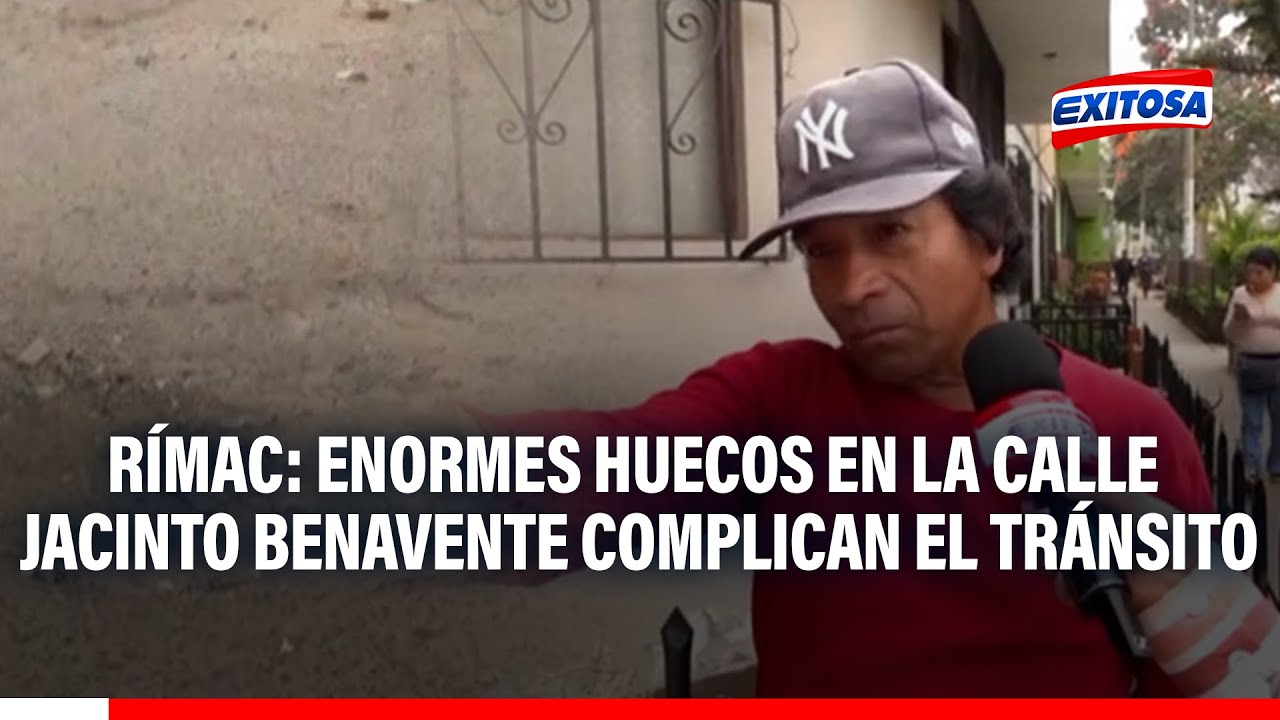 🔴🔵 Rímac: enormes huecos en la calle Jacinto Benavente complican el tránsito