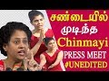 Chinmayi Reporters Heated Argument Chinmayi Press Meet Full And Unedited Me Too Tamil News Live
