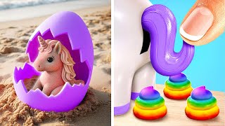 What's Inside the Unicorn Egg?! 🦄✨ Epic Fidgets and Crafts by 123GO! GOLD