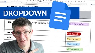 Dropdown and Table templates in Google Docs