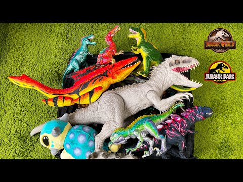 Colossal Box of 120 Dinosaurs from Jurassic World Camp Cretaceous! Indominus Rex Mosasaurus