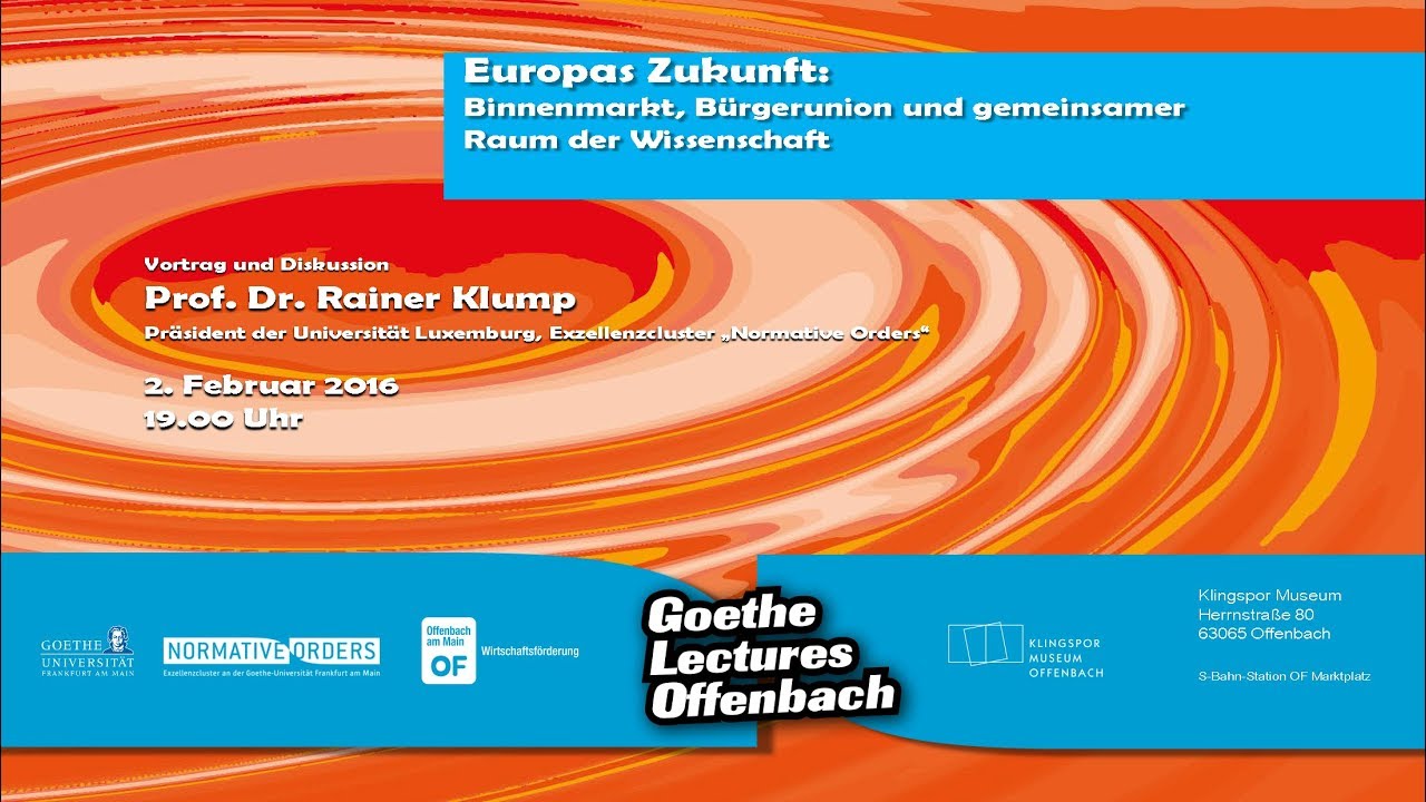Europas Zukunft: Binnenmarkt, Bürgerunion und gemeinsamer Raum der Wissenschaft