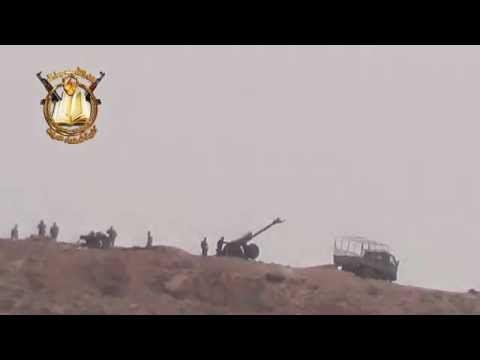 رصد كتيبة شهداء عربين مدافع قوات النظام المتمركز على جبال حي برزة في مدينة دمشق