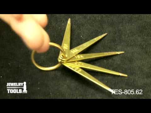 TES-805.62 - Gold Test Needles, Set of 5 - Jewelry Tools Demo