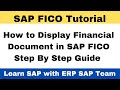 FINANCIAL DOCUMENT DISPLAY IN SAP using TCODE FB03