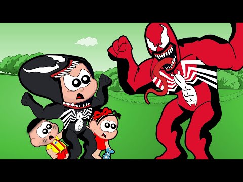 Cascão and Cebolinha in Cebolinha Turned into VENOM - Animated Cartoon