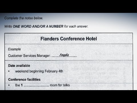 Flanders Conference Hotel ielts listening | 720p | HD Audio