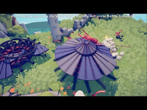 4x Monkey King vs Every Units or Gods - Totally Accurate Battle Simulator