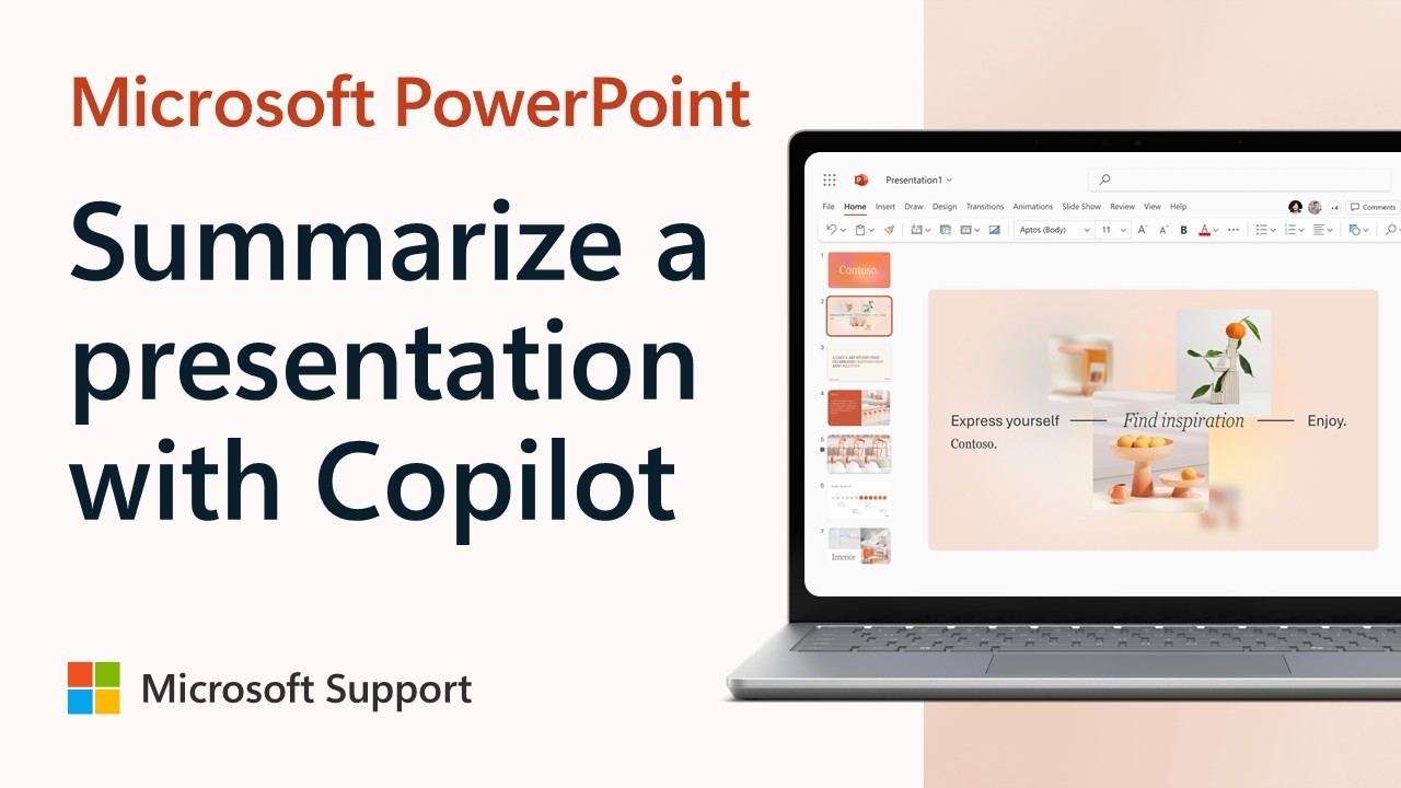Summarize a PowerPoint presentation with Microsoft Copilot | Microsoft