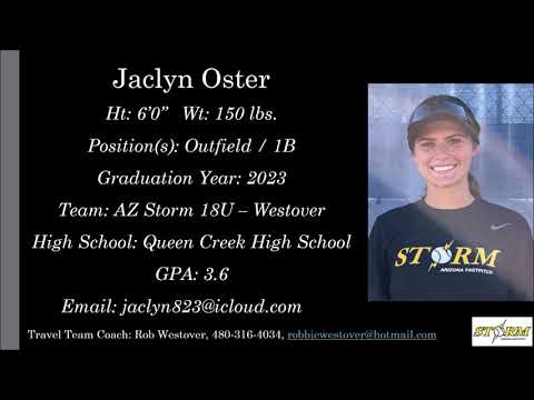 Jaclyn Oster Softball Skills Video - 2023 Outfield 1B