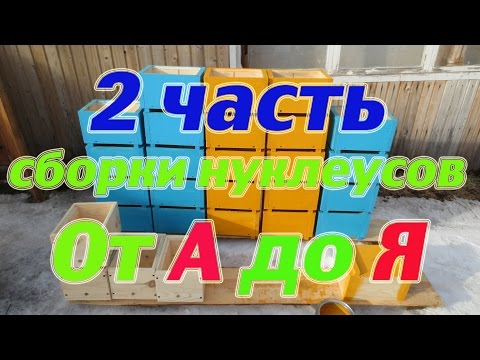 2 часть Изготовление нуклеусов на три рамочки от А до Я. Part 2 Manufacturing of cores for bees.