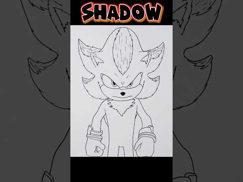 How To Draw SHADOW THE HEDGEHOG | Sonic The Hedgehog 3 Movie #shorts #drawing #sonic3 #shadow